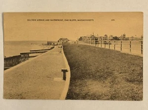 Vintage Postkarte Meerblick Waterfront Oak Bluffs Massachusetts 1948 verschickt - Bild 1 von 4