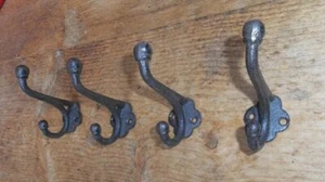 Haken-Set 4er Set stabile Doppelhaken Gusseisen Wandhaken Landhausstil - Bild 1 von 1