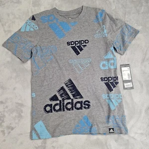 Boy Crew Neck short Sleeves Graphic T-shirt, Grey Size 7 - Picture 1 of 5