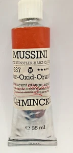 Schmincke : Mussini Oil Paint :35ml 237 translucent orange oxide -Vintage -new - Picture 1 of 5