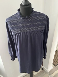 Blusa para mujer JOULES Kirstie Top azul hilo metálico talla 14 nueva con etiquetas - Imagen 1 de 4