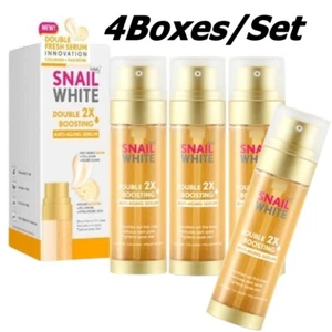 4X Snail White Double Boosting Anti-Aging Serum Facial Collagen Smooth 40ml+40ml - Picture 1 of 10