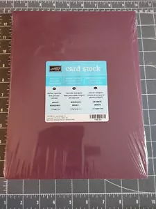 Stampin' Up Card Stock 24 Sheet 8.5"X 11" Lot Scrapbook Bravo Burgundy Deep Red - Picture 1 of 5