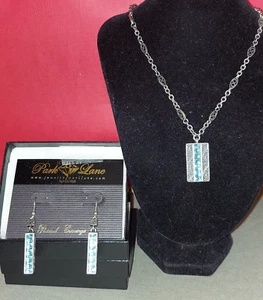 Jewels by Park Lane SHABBY CHIC Gen Swarovski Crystal Necklace & Earrings, NIB - Picture 1 of 4