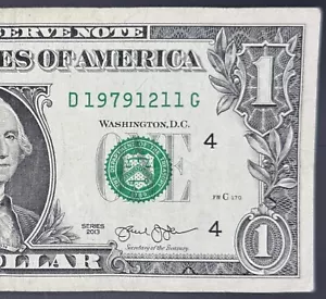 December 11, 1979 Birthday Note Fancy Serial Number One Dollar Bill - Picture 1 of 3