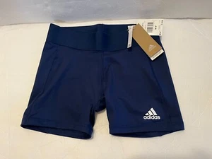 Adidas 4" Spandex Shorts Women's Size Medium Track/Soccer/Volleyball Navy NWT - Picture 1 of 1