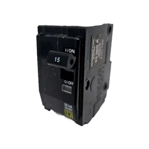 1 Open Box, SQUARE D QOB215VH 2p 15 amp 22kA 120/240v Bolt on Breaker - Picture 1 of 8