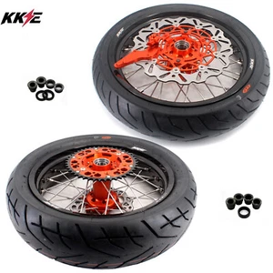 KKE 17" Supermoto Tire Wheels Rims Fit KTM EXC SXF XC XCF SX 125-530CC 2003-2025 - Picture 1 of 13