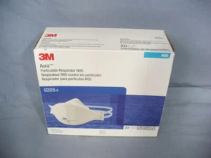 3M 9205+ N95 NIOSH Approved Particulate Respirator Disposable Face Mask Boxof 20 - Picture 1 of 11