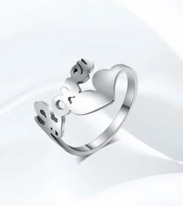 LOVE Ring Stainless Steel Womens Sz 7 - Picture 1 of 1