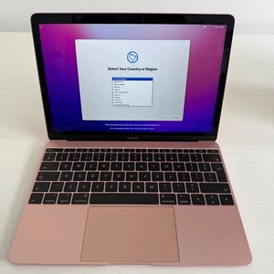 Apple MacBook 12 inch Mid 2017 1.2GHz Core M3 8GB RAM 256GB SSD A1534- Pink - Picture 1 of 21
