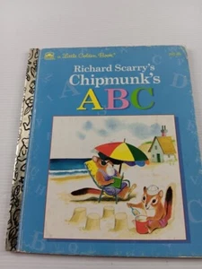 Little Golden Books: richard scarry's chipmunk's abc book  202-63-1991 - Picture 1 of 14