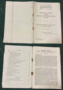 1942 20th Nov. WAR OFFICE -EXTRACTS from ARMY TRAINING MEMORANDUM pamphlet No44 - Picture 1 of 1