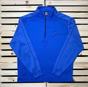FootJoy Blue Long Sleeve Golf Polyester 1/4 Zip Pullover Mens Large FLAW - Picture 1 of 11