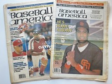 (2) Vintage 1989-91 Baseball America SANDY ALOMAR, JR - Cover Photos