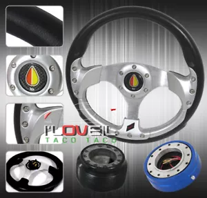 90-93 Integra Interior Combo - Steering Wheel + Slim Quick Release +Hub Adapter - Picture 1 of 3