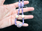 Vintage-Contemporary Purple w/Shell Bead Necklace w/Magnetic Clasp