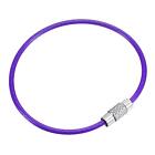 8pcs Purple Wire Keychain 2x150mm Key Ring Loop Cable PVC Coated Stainless Steel