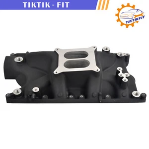 Aluminum Carb Intake Manifold 1500-6500 For Small Block Ford 351W Black - Picture 1 of 8