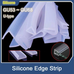 Clear U-type Edge Wrapp Strip Silicone Sealing Strip Glass Edge Protective Strip - Picture 1 of 22