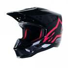 Alpinestars S-M5 COMPASS Motocross MX Enduro Helmet (Gloss Black/Diva Pink)