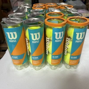 Wilson Profile All Court Tennis Balls, 20 Cans 3 Balls/Can POPPED TOPS 60 Balls - Picture 1 of 3