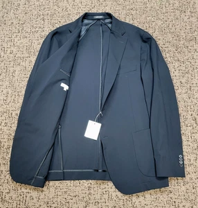 $798 New HAGEN Tech Blazer Unlined Sport Coat Men 2XL XXL Black Polyamide Blend - Picture 1 of 7