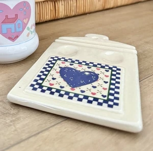 Checkered Heart Spoon Rest /Wall Decor - Picture 1 of 1