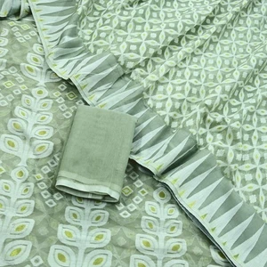 Indian Vintage Sarees Gray Cotton Hand Woven Jamdani Sari 5yd Ethnic Floral - Picture 1 of 22