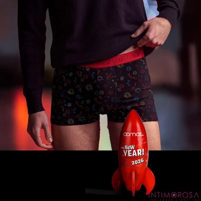 Boxer uomo capodanno cotone elasticizzato Admas 48685 - Immagine 1 di 4