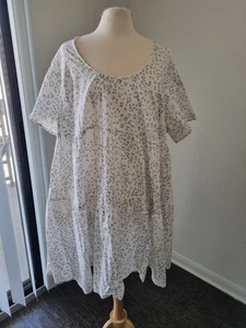 1X A New Day Black and White Leopard Dress Tiered Ruffle 100% Cotton W/pockets - Picture 1 of 10