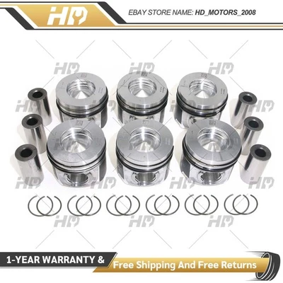 6X Piston Rings Set +0.5 FOR BMW 330d 535d X5 X6 E90 F10 F15 F30 3.0 Diesel N57 - Image 1 of 4