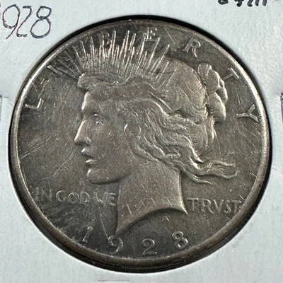 1928 $1 Silver Peace Dollar, KEY DATE! (87111) - Image 1 of 2