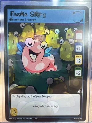 Neopets 2005  TCG Lost Desert Faerie Slorg 4/100 Holo Foil UR NM :) - Image 1 of 2