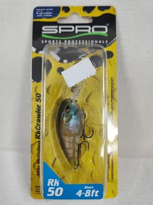 Isca artificial SPRO RkCrawler 50Clear Gill Craw (50mm) 5/16oz cantos agudos nova - Imagem 1 de 3