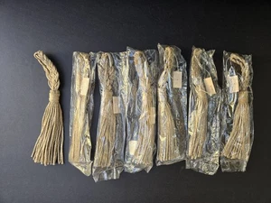 ​7 Vintage Style Juteseil Quasten - geflochtene Oberseite - Neu in Verpackung - Bild 1 von 5
