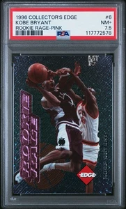 1996 Collector'S Edge Rookie Rage #6 Kobe Bryant Rookie Rage-Pink PSA 7.5 - Picture 1 of 2