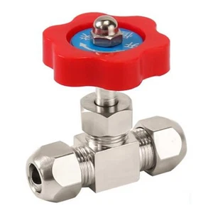 Fit Tube O/D 6/8/10/12mm Nickel-plated Brass Needle Valve Compression - Picture 1 of 3