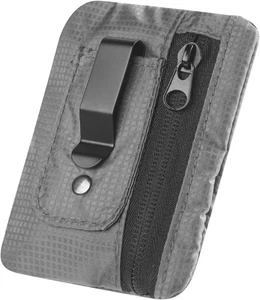 Clip di Blocco RFID Tasca Portaoggetti, Compatta Nascosta Piccola (3.5x4.2"), Grigio - Foto 1 di 7