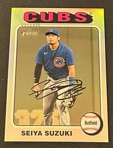 2024 Topps Heritage High Number Chrome Silver Parallel /225 Seiya Suzuki #472 - Bild 1 von 2