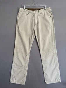 Banana Republic weiß creme gerade Passform Cordhose Herren 33 x 32 Pima Baumwolle - Bild 1 von 8