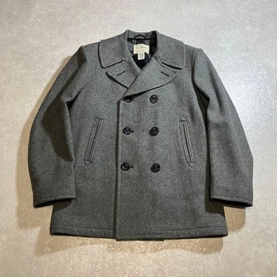 Used Authentic L.L.Bean US Navy Pea Coat Wool Navy JAPAN 842317 - Image 1 of 4