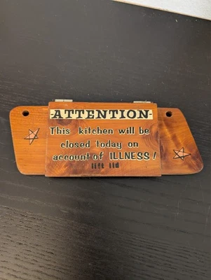 PLACA DE PARED DE MADERA "ESTOY HARTO DE COCINAR" DE COLECCIÓN - Santa's Village, N.H. Foto 1 de 4