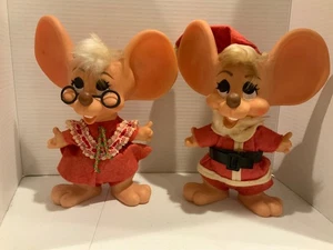 Vintage Huron Products 1970 Mr. and Mrs. Clause Mouse Coin Bank kostenloser Versand - Bild 1 von 4