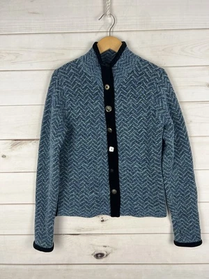 Suéter Icelandic Designs Mujer S Chevron Tejido Botón a Presión Chaqueta Cárdigan de Lana Foto 1 de 4