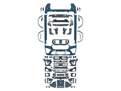 Labio divisor delantero de fibra de carbono para BMW X5M F95 X6M F96 Competition 2023 Foto 1 de 4