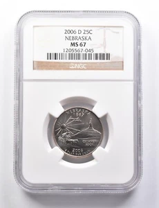 MS67 2006-D Washington State Quarter Nebraska NGC *5781 - Picture 1 of 3