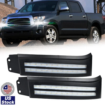 LED Front DRL Turn Signal Lights Fog For Toyota Tundra 2007-2013 Sequoia 2008-17 - Image 1 of 4