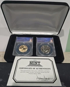 2019 US Mint 2 Coin Rocket Ship Set ANACS 50c SP69 & $1 PR70 Native American. - Picture 1 of 4