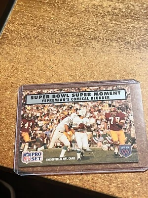 1990 Pro Set Football Super Bowl Super Moment # 141 Yepremian's Comical Blunder - Image 1 of 2